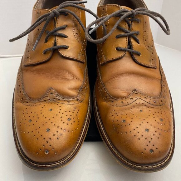 JOSEPH ABBOUD Wingtip Oxford Brogue Tan Leather Size 11 main image 13